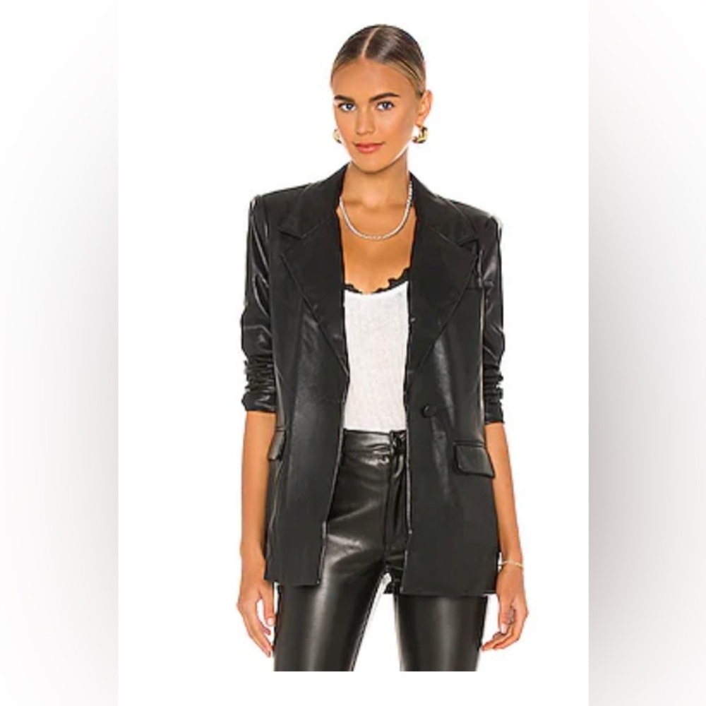 NWT WeWoreWhat oversized vegan leather blazer